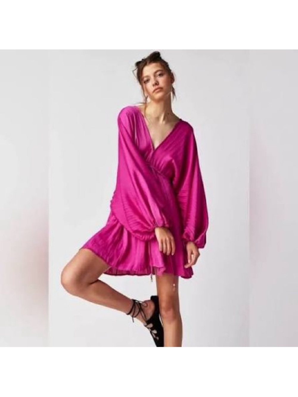Free People Fuchsia Pink Mini Dress